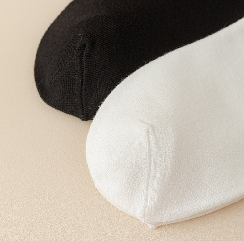 100%純棉 純色中筒學生襪