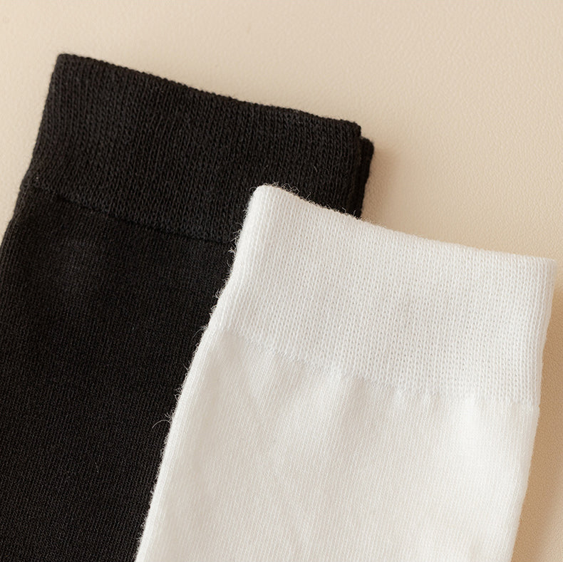 100%純棉 純色中筒學生襪