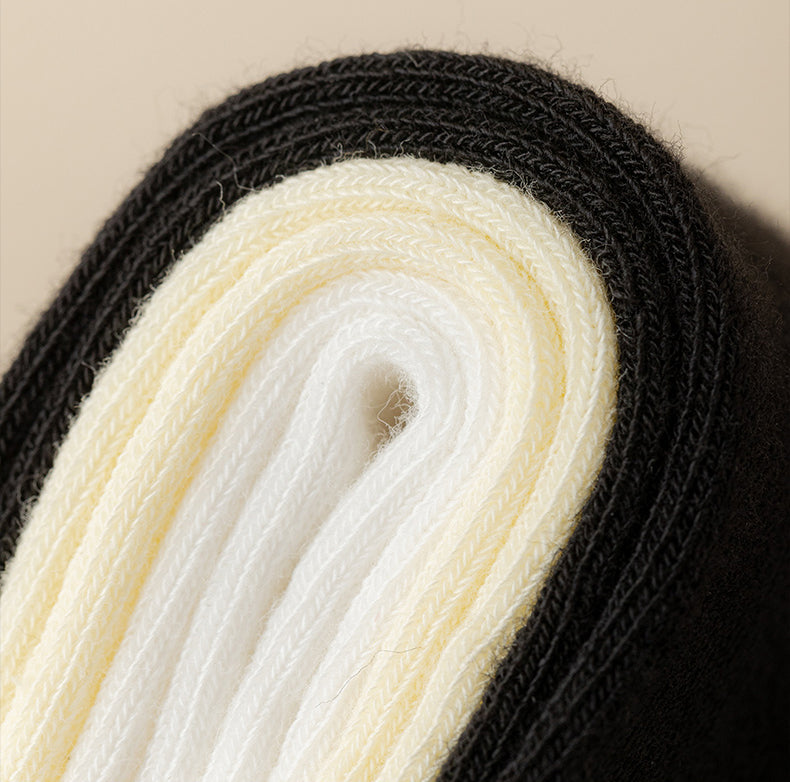 100%純棉 純色中筒學生襪